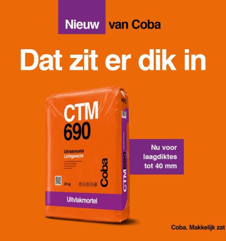 Nieuw! Coba CTM690 lichtgewicht uitvlakmortel